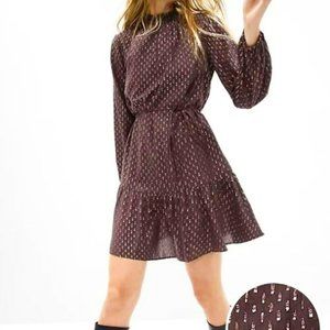 NWT Gap Mockneck Metallic Mini Dress XL